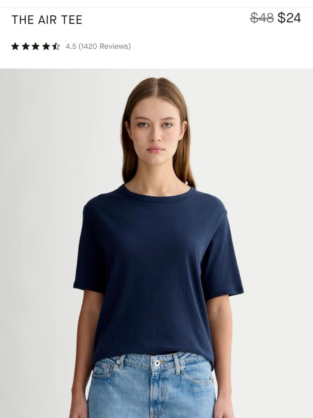 Everlane Air Tee Navy